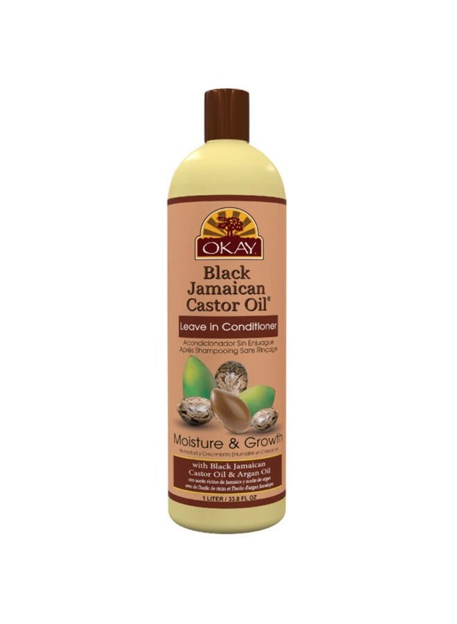 OKAY Black Jamaican Castor Oil | Leave-In Conditioner for All Hair Types| Repair - Moisturize - Grow Healthy Hair | With Argan Oil & Shea Butter | Free of Parabens, Silicones, Sulfates | 33 oz - Image 1