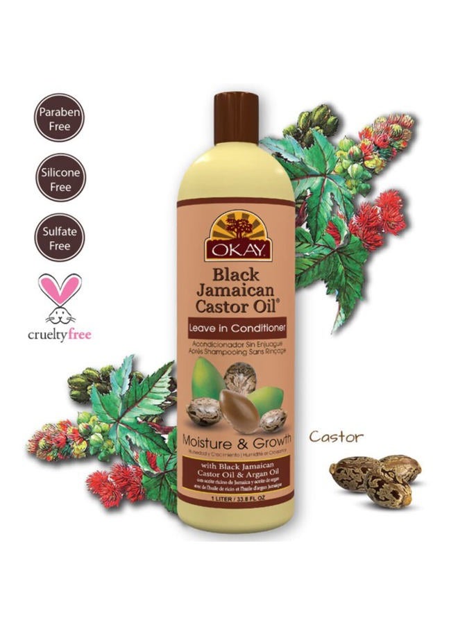 OKAY Black Jamaican Castor Oil | Leave-In Conditioner for All Hair Types| Repair - Moisturize - Grow Healthy Hair | With Argan Oil & Shea Butter | Free of Parabens, Silicones, Sulfates | 33 oz - Image 3