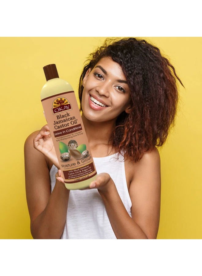 OKAY Black Jamaican Castor Oil | Leave-In Conditioner for All Hair Types| Repair - Moisturize - Grow Healthy Hair | With Argan Oil & Shea Butter | Free of Parabens, Silicones, Sulfates | 33 oz - Image 5