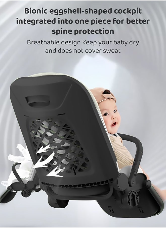 Tianrui - Luxury Lightweight Baby Stroller Pram for Travel – High-View Infant Stroller with Adjustable Backrest, Tianrui Luxury Baby Stroller, Two-Way Recline, Easy Foldable Design, Five-point Safety Belt, Dual Direction – Ideal for Newborns & Toddlers - Image 1
