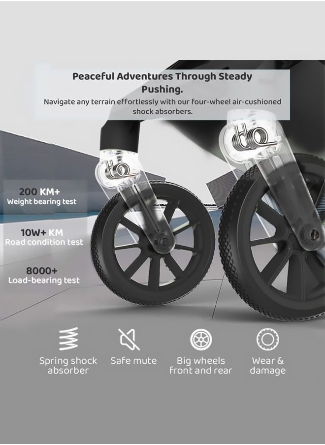 Tianrui - Luxury Lightweight Baby Stroller Pram for Travel – High-View Infant Stroller with Adjustable Backrest, Tianrui Luxury Baby Stroller, Two-Way Recline, Easy Foldable Design, Five-point Safety Belt, Dual Direction – Ideal for Newborns & Toddlers - Image 1