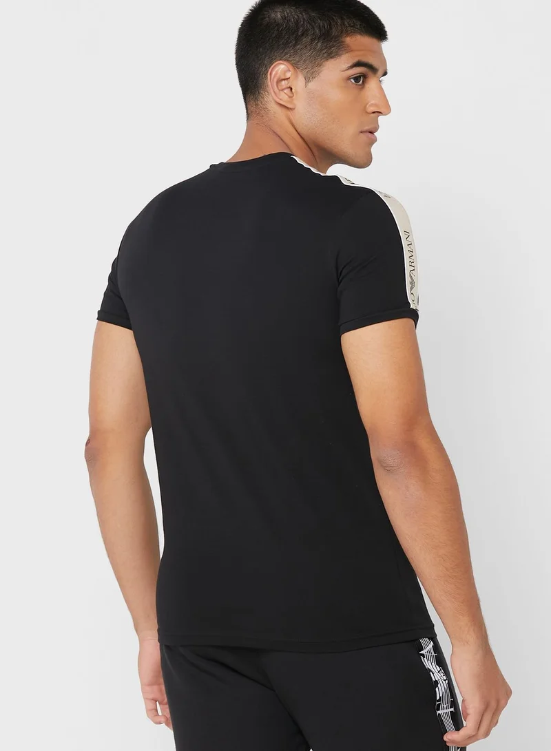 EMPORIO ARMANI Logo Tape Crew Neck T-Shirt