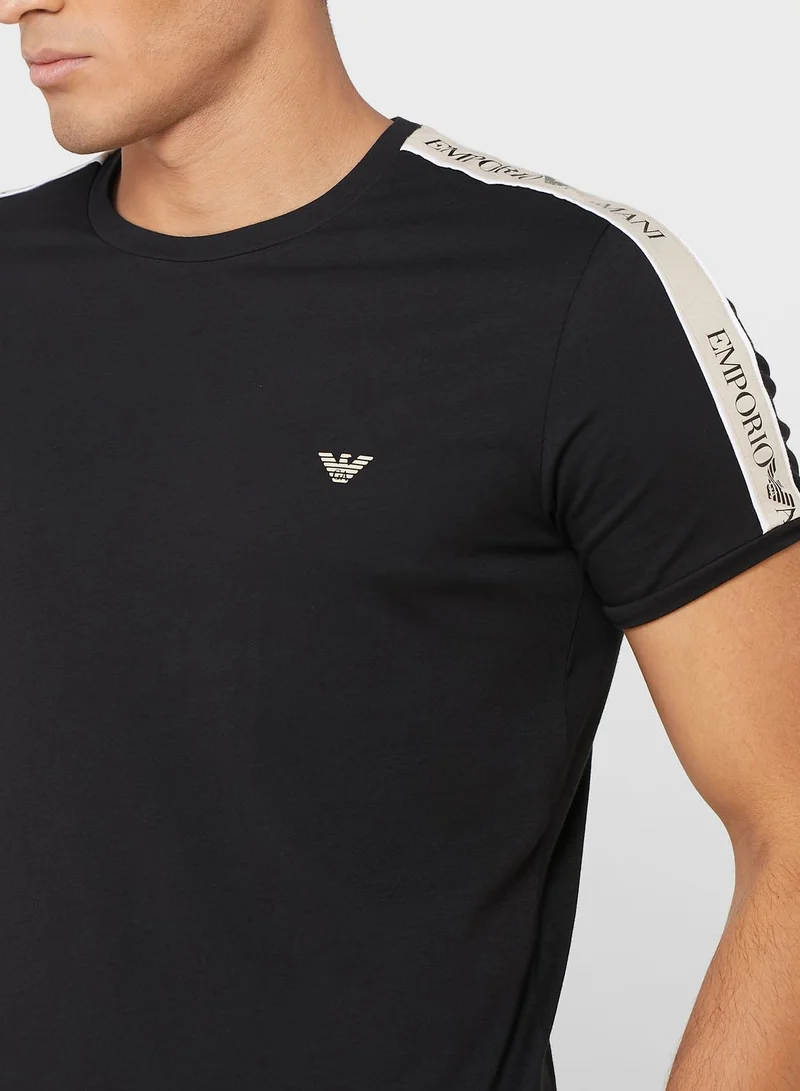 EMPORIO ARMANI Logo Tape Crew Neck T-Shirt