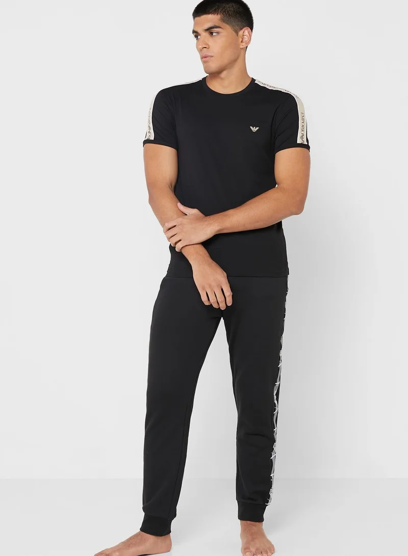 EMPORIO ARMANI Logo Tape Crew Neck T-Shirt