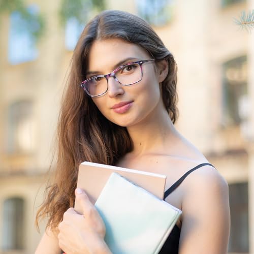Sumkyle Progressive Multifocus Reading Glasses for Women Blue Light Block Computer Readers Stylish Spring Hinge Eyeglasses (3 Mix C5, 2.0, multiplier_x) - Image 2