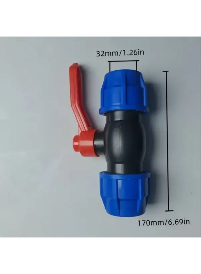 32mm Blue Plastic Quick Connect Ball Valve For Water Hose And Pipe Systems - Image 4