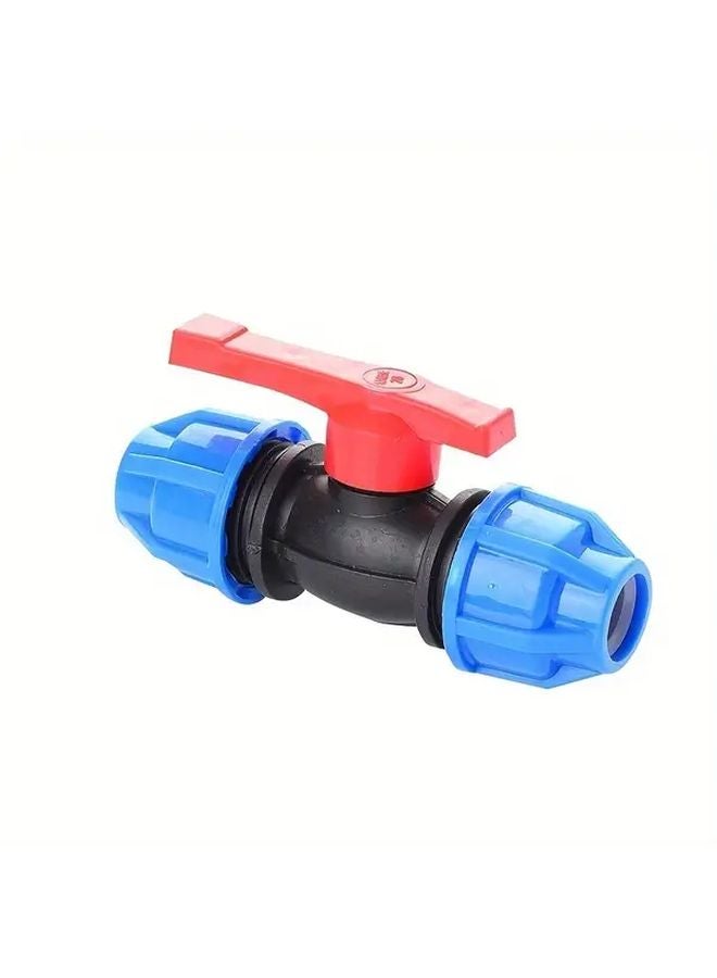 32mm Blue Plastic Quick Connect Ball Valve For Water Hose And Pipe Systems - Image 1