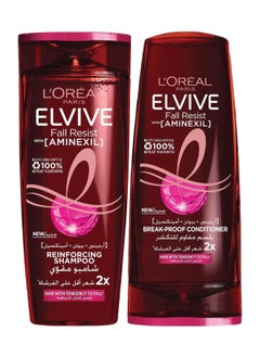 L'OREAL PARIS شامبو إلفيف فول ريزيست 400 مل، بلسم 200 مل لأنواع الشعر الضعيف والهش  - Image 1