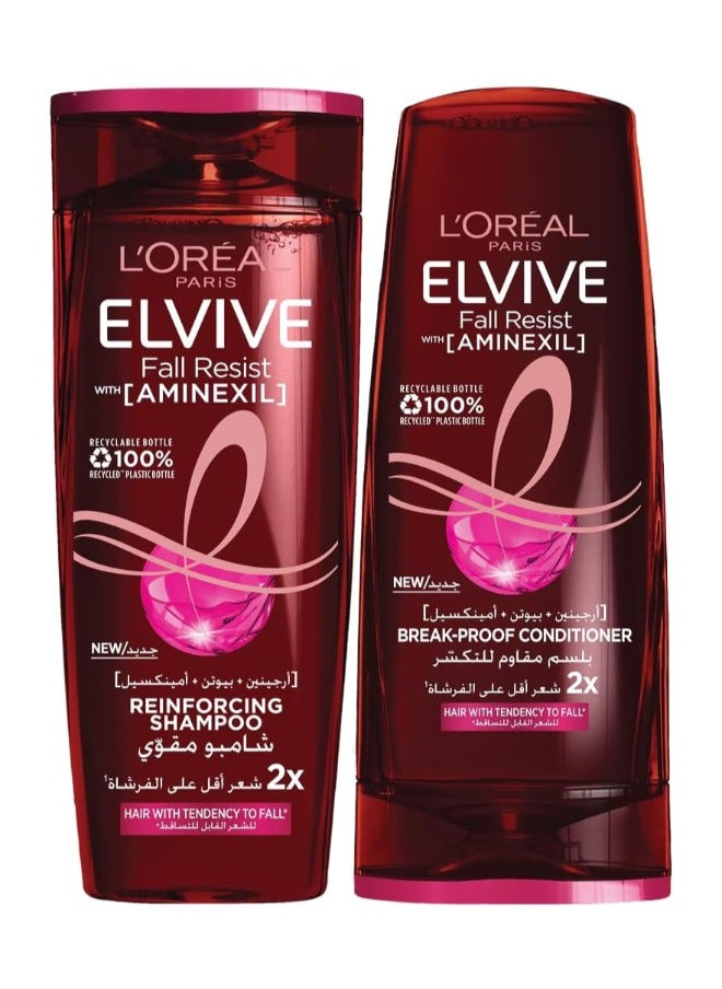 L'OREAL PARIS Elvive Fall Resist Shampoo+Conditioner, For Hair Fall  - Image 1