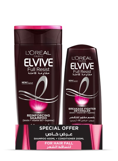 L'OREAL PARIS Elvive Fall Resist Shampoo+Conditioner, For Hair Fall