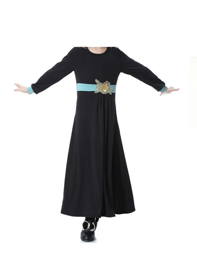 Kids Girls Long Sleeve Maxi dress Kaftan Robe  - Image 5
