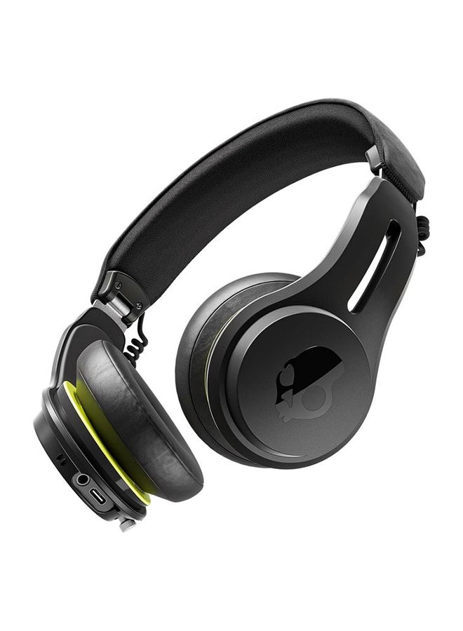 Icon ANC On-Ear Active Noise Cancelling Wireless Bluetooth Headphones, 60 Hr Battery, Microphone, Works with iPhone Android True black
