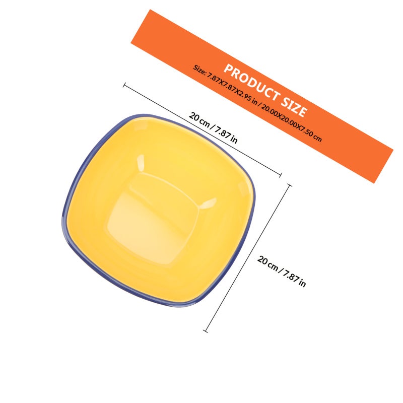 Decorative Enamel Soup Bowl Simple Food Serving Bowl Rice Bowl Household Ramen Bowl - Image 2