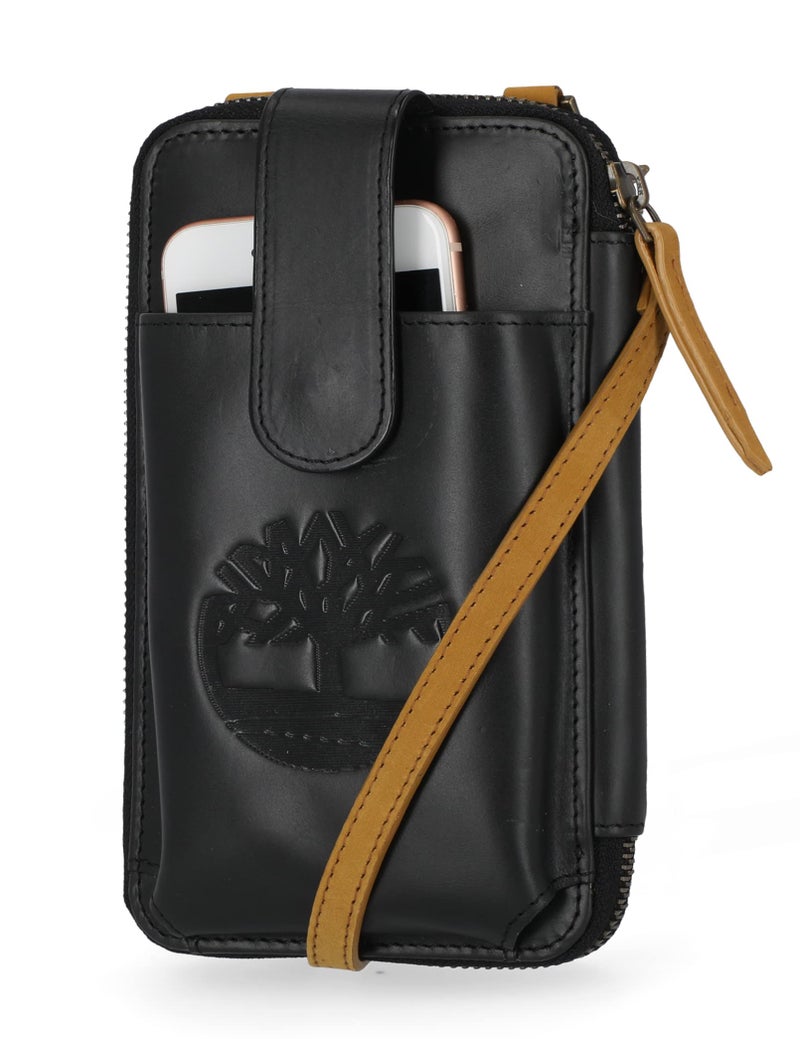 Timberland Women's Rfid Leather Phone Crossbody Wallet Bag, Black (Altroz), One Size - Image 1