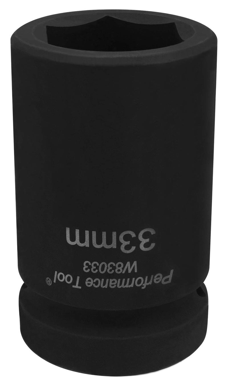 Performance Tool W83033 1" DR Budd Wheel Socket 33MM, Compatible With Mack Midliner, Volvo, White and import trucks with dual rear wheels - Image 2