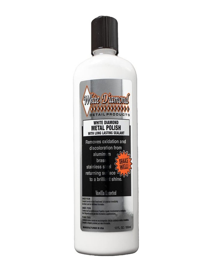 Schultz Laboratories White Diamond Metal Polish with Long Lasting Sealant, 12 fl oz is a cleaner, polisher and protectant all in one. Removes oxidation and discoloration from aluminum, brass, chrome and many other metals - Image 1