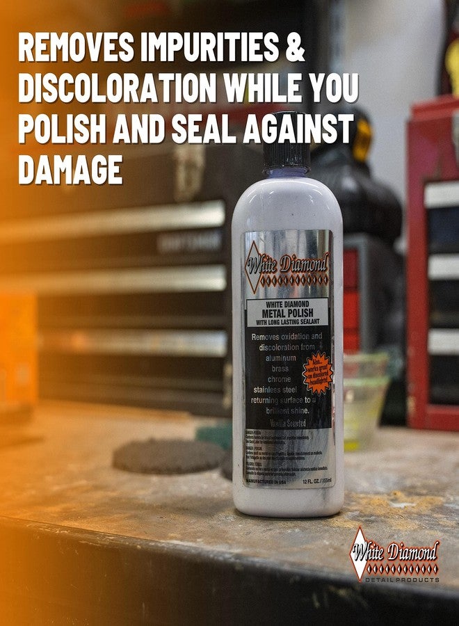 Schultz Laboratories White Diamond Metal Polish with Long Lasting Sealant, 12 fl oz is a cleaner, polisher and protectant all in one. Removes oxidation and discoloration from aluminum, brass, chrome and many other metals - Image 5