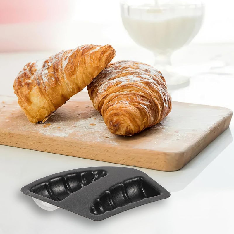 Non-stick Aluminum Alloy Croissant Cake Mold 3d Metal Baking Pan for Air Fryer Suitable for Home Baking and Professional Use - Image 4