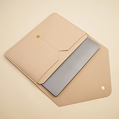 Benfan Laptop Sleeve 13 Inch Compatible with New 2024 MacBook Air 13, New MacBook Pro 13, Dell XPS 13 with Small Pouch, Mouse Pad and Cord Organizer, Color Beige - Image 4