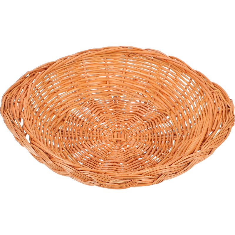 Wicker Woven Storage Basket Bread Basket Snacks Fruit Serving Basket Casserole Pot Serving Holder - Image 1