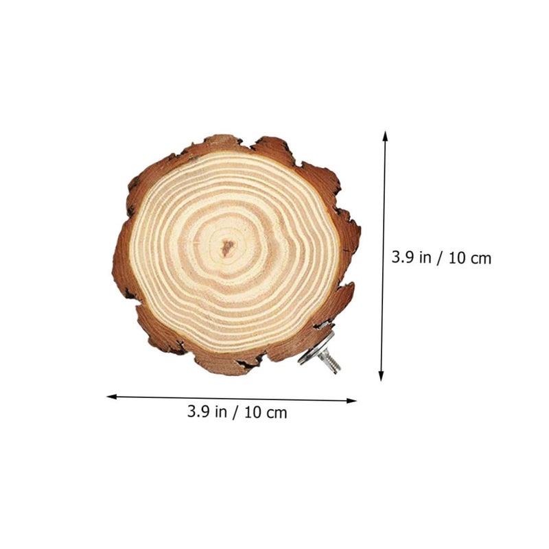 2Pcs Natural Wood Bird Perch Stand Platform for Parrots Squirrels Chinchillas Random Color - Image 3