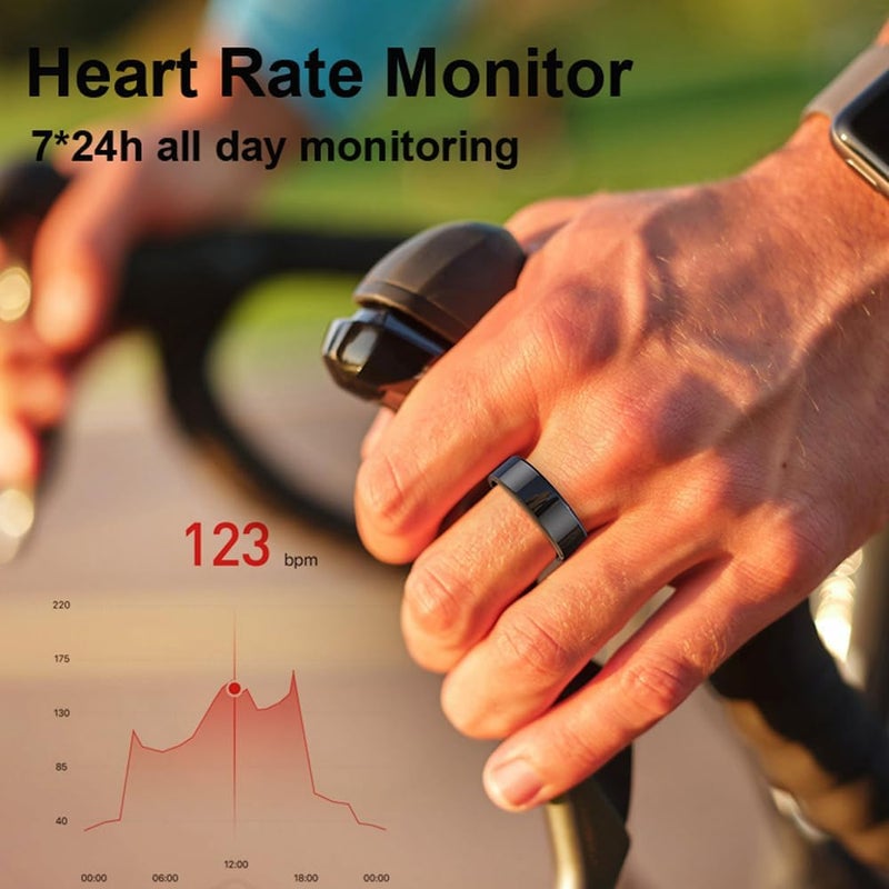 Smart Ring Fitness Tracker Health Rings Heart Rate Monitor Sleep Ring Blood Oxygen Pedometer Calories Step Counter Waterproof Fitness Ring - Image 3