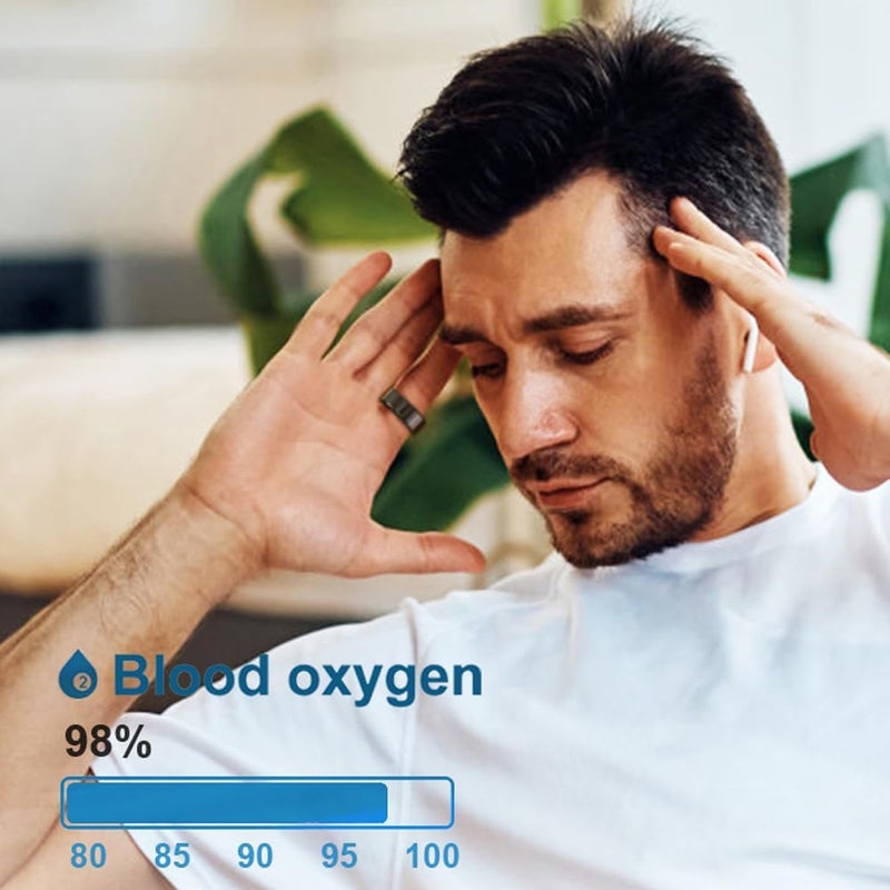 Smart Ring Fitness Tracker Health Rings Heart Rate Monitor Sleep Ring Blood Oxygen Pedometer Calories Step Counter Waterproof Fitness Ring - Image 5