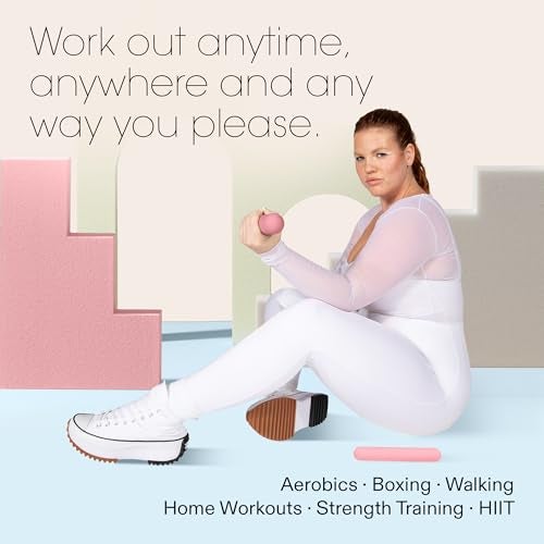 Bala Bars Dumbbell Set for Women & Men, 1lb (Blush) - Set of 2 Bars Designed for Walking, Strength Training, HIIT, Boxing & Aerobics - Dumbbell Weights for Working Out at Home - Image 3