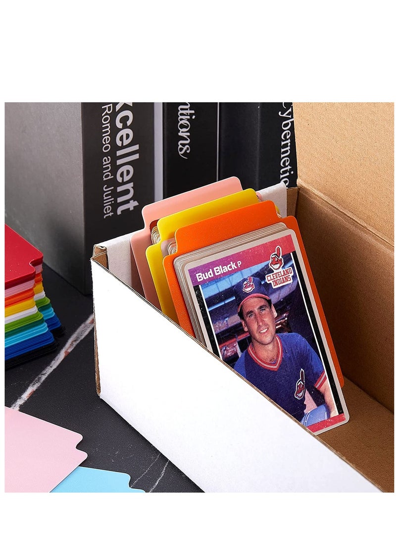 Barakah Multicolor Trading Card Dividers PP Page Playing Separator for Office Games and Sports Cards Gathering Storage Supplies 2.7 x 3.8 Inch Random Color 50 Pieces - Image 2