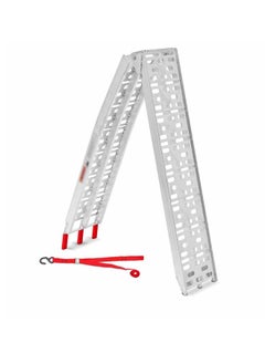 Lightweight Portable Folding Pickup Truck Aluminum Ramps 340 KG Powersports Loading Ramps for Trucks ATV UTV Bike Trailer Lawn Mover Motorcycle Pickup Ramp for Outdoor Sports 28x226 cm