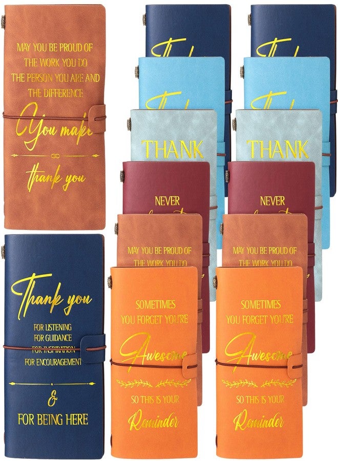 Chuangdi 18 Pack Employee Appreciation Gifts Bulk Faux Leather Journals Thank You Notebooks for Coworkers Staff Team Teacher Nurse Volunteer Recognition - Image 1