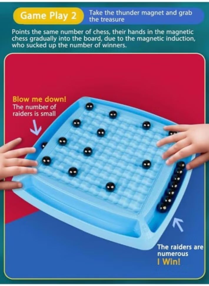 Magnetic Chess Strategy Game - Multiplayer Magnet Board Game, - Image 4