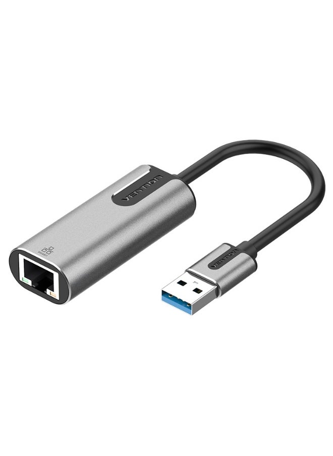 VENTION VENTION USB 3.0-A to Gigabit Ethernet Adapter Gray 0.15M Aluminum Alloy Type Model # CEWHB  - Image 1