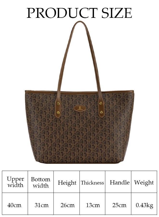 DUNISO Women's Shoulder Tote Bag Faux Leather Handbag for Women Large Capacity Messenger Fashionable Travel Shoulder Bag for Ladies Girls College Students - Image 4