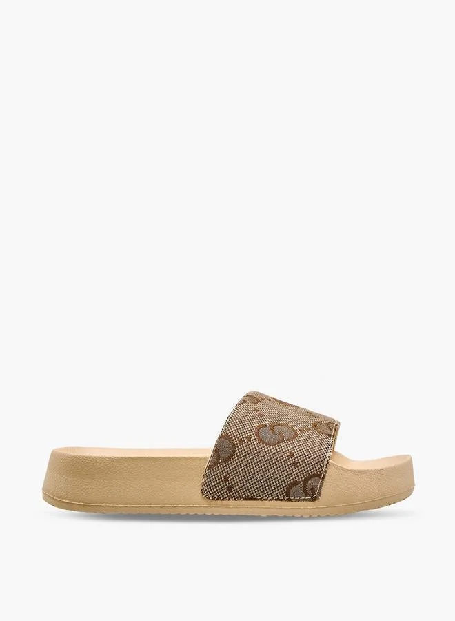 سيليست Women Monogram Embroidered Slides