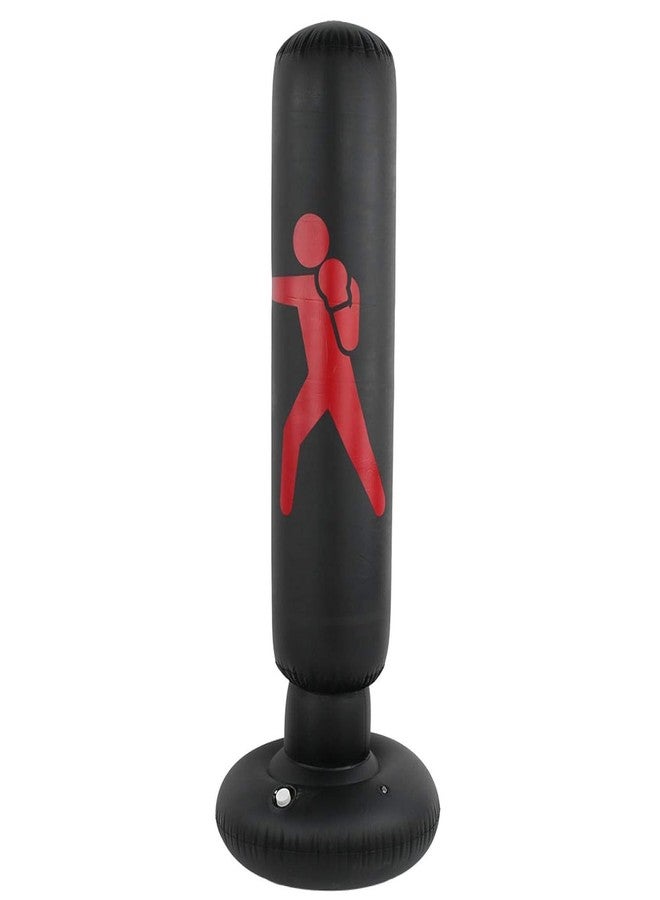 حقيبة ملاكمة ماستايل® 160 سم من مادة PVC، حقيبة هدف لياقة بدنية قابلة للنفخ قائمة بذاتها، حقيبة رملية عمودية قائمة بذاتها مع مضخة هواء قدم مجانية (النمط 2) - Image 1