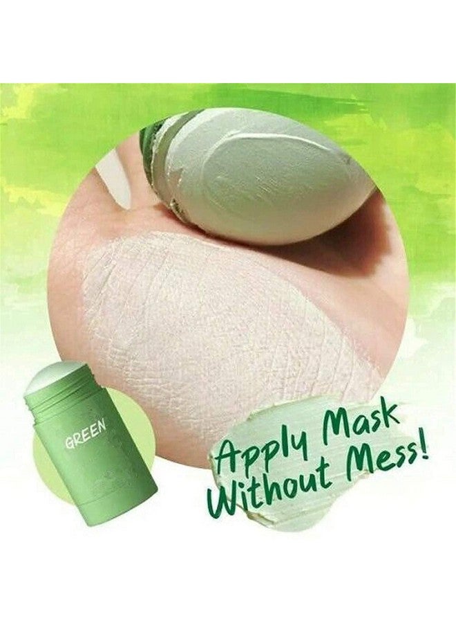 Bupposes Green Tea Face Mask Clay Stick, Blackhead Remover with Green Extract for Face, Deep Cleanse Face Mask Skin Care, Moisturizing, Oil Control for All Skin Types of Men Women (green 3PC) - Image 3