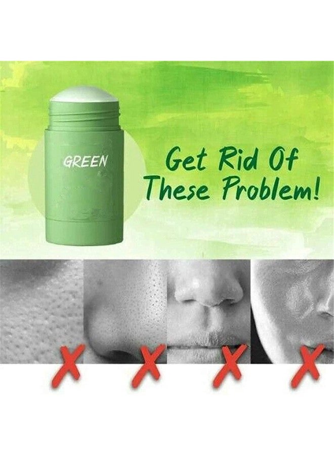 Bupposes Green Tea Face Mask Clay Stick, Blackhead Remover with Green Extract for Face, Deep Cleanse Face Mask Skin Care, Moisturizing, Oil Control for All Skin Types of Men Women (green 3PC) - Image 4