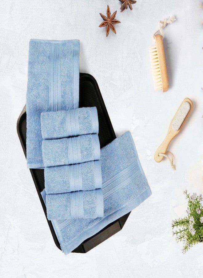 Trident Soft Comfort Air Rich 100% Cotton Towel for Face, 500 GSM Highly Absorbent Towels for Men/Women, 6Pc Face Towel Set (30.5 cm X 30.5 cm), Allure - Image 3