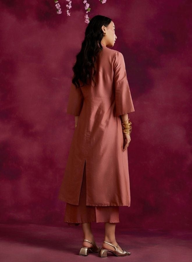 Abhishti Flared jacket- Rose brown - Image 5