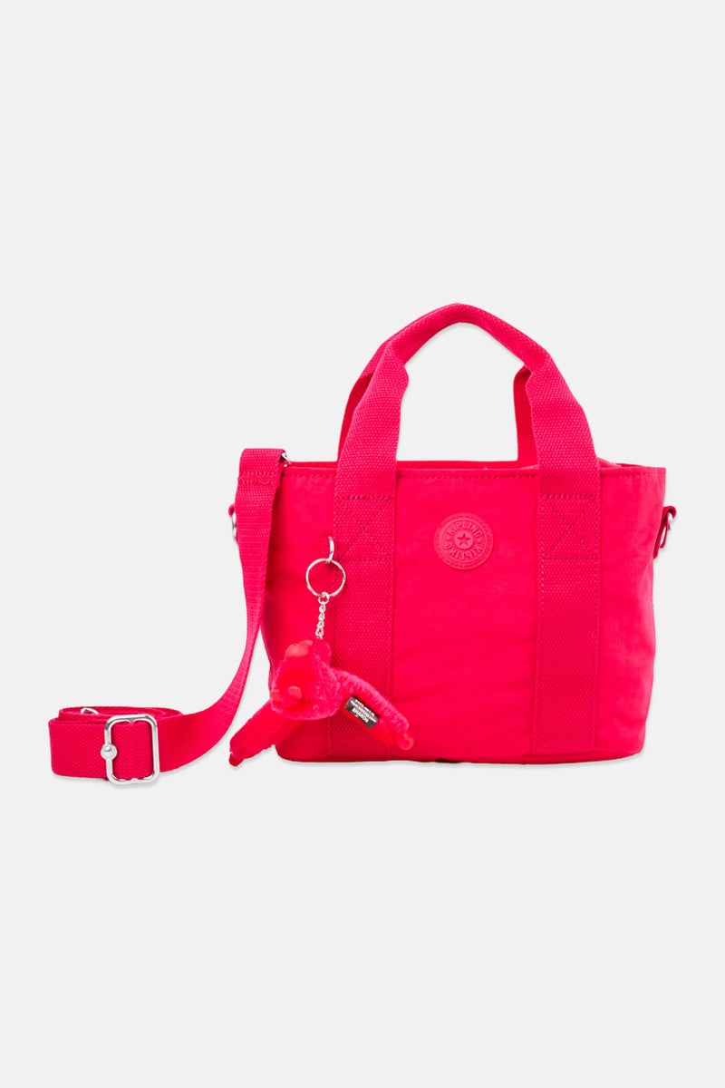 kipling Women Brand Logo Handbag With Keyring, Fuchsia - Image 1