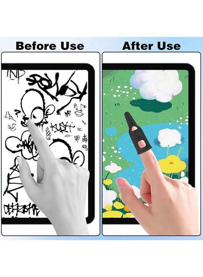 جيكومو 6 قطع من أقلام السيليكون للإصبع، قلم سيليكون عالي الدقة لجهاز iPad، تصميم مريح يمكن ارتداؤه للأطفال والكبار - Image 4