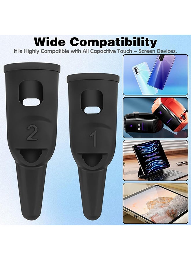 جيكومو 6 قطع من أقلام السيليكون للإصبع، قلم سيليكون عالي الدقة لجهاز iPad، تصميم مريح يمكن ارتداؤه للأطفال والكبار - Image 5