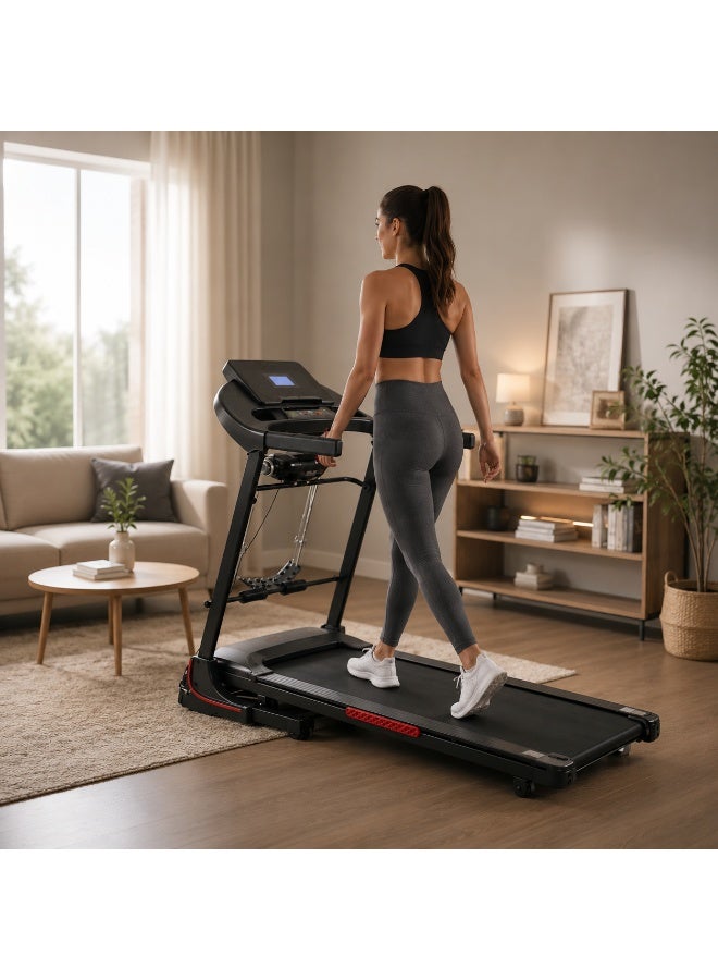 My Life Fitness AM-L5000D Home Electric Treadmill – 2.5 HP Motor – 5-inch LCD Screen – Speed ​​up to 16 km/h – Incline up to 18% – Multifunctional – Supports up to 130 kg - Image 1