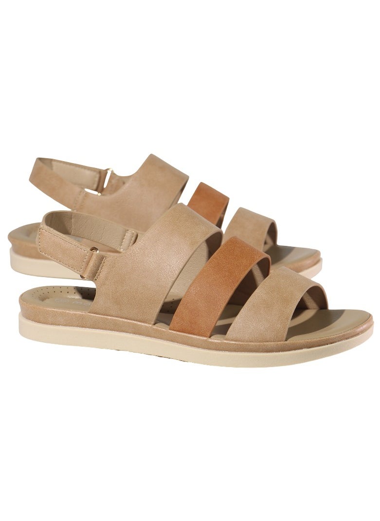 Mon Ami Mon ami Girls’ & Women’s Open Toe Flat Sandals | Adjustable Back Strap Casual Summer Shoes | Comfortable, Lightweight, Breathable & Stylish Sandals for Daily Wear  - Image 1