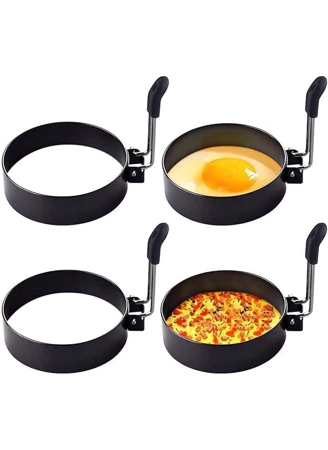 Generic - Egg Ring 4 Pack Round Breakfast Household Mold Tool Cooking Round Egg Cooker Rings For Frying Shaping Cooking Eggs Egg Maker Molds - Image 1