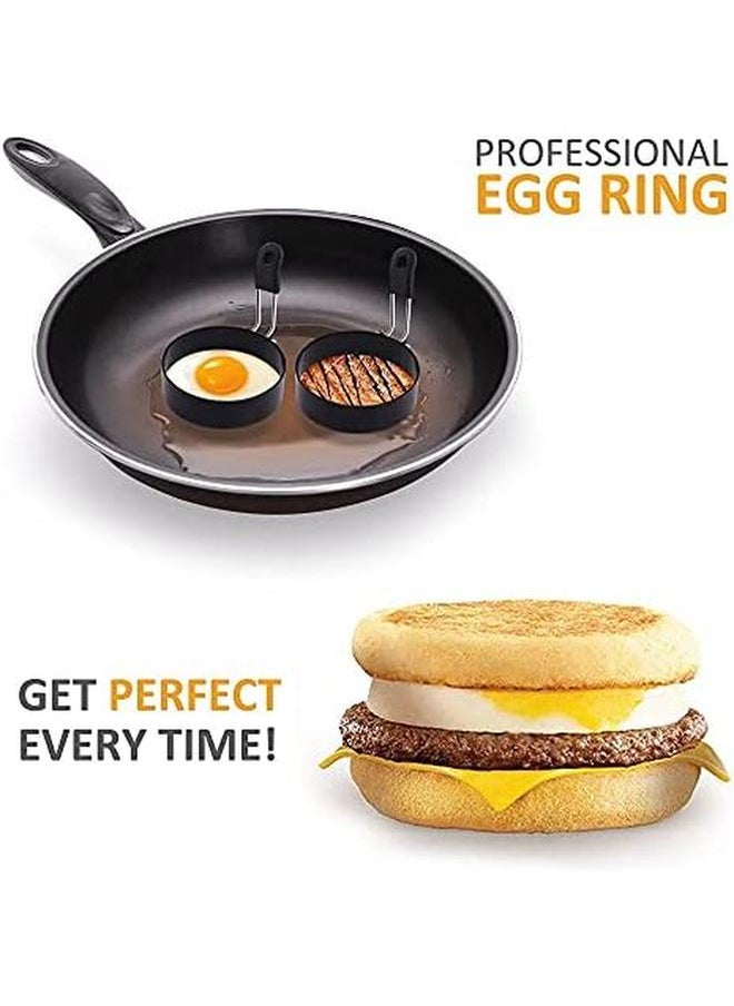 Generic - Egg Ring 4 Pack Round Breakfast Household Mold Tool Cooking Round Egg Cooker Rings For Frying Shaping Cooking Eggs Egg Maker Molds - Image 1