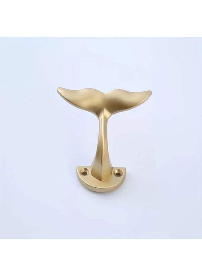 Golden Whale Tail Wall Hook Modern Art Design Decorative Metal Coat Hanger - Image 5