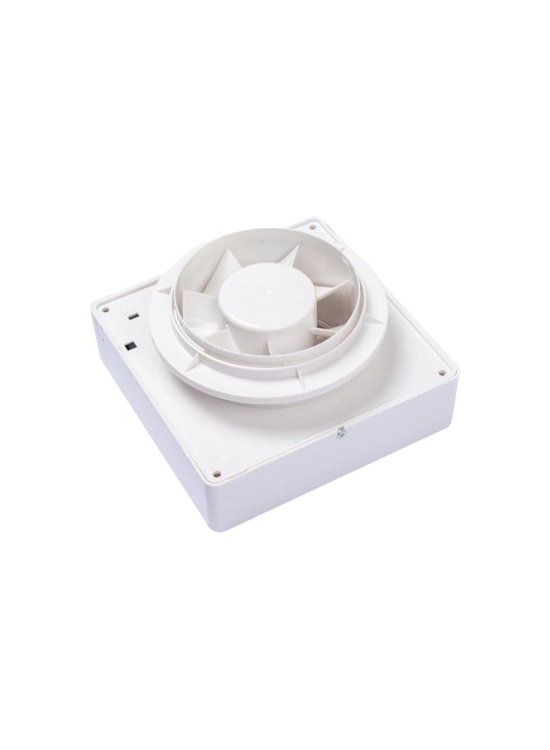 Bathroom Exhaust Fan and Extractor with 4" (100mm) 10cm Hood - Perfect Ventilation in Compact Size White - Image 2
