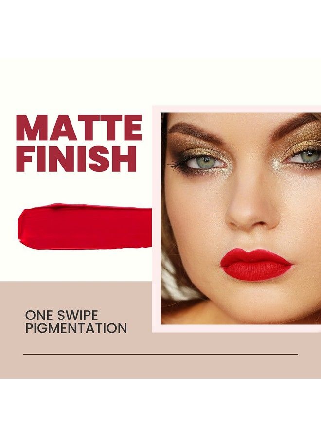 Mars Matte Super Stay Lipstick ; Up To 12 Hours Long Lasting ; Smudge Proof And Waterproof Lipstick For Women (2.6 Gm) (10Royalty) - Image 4